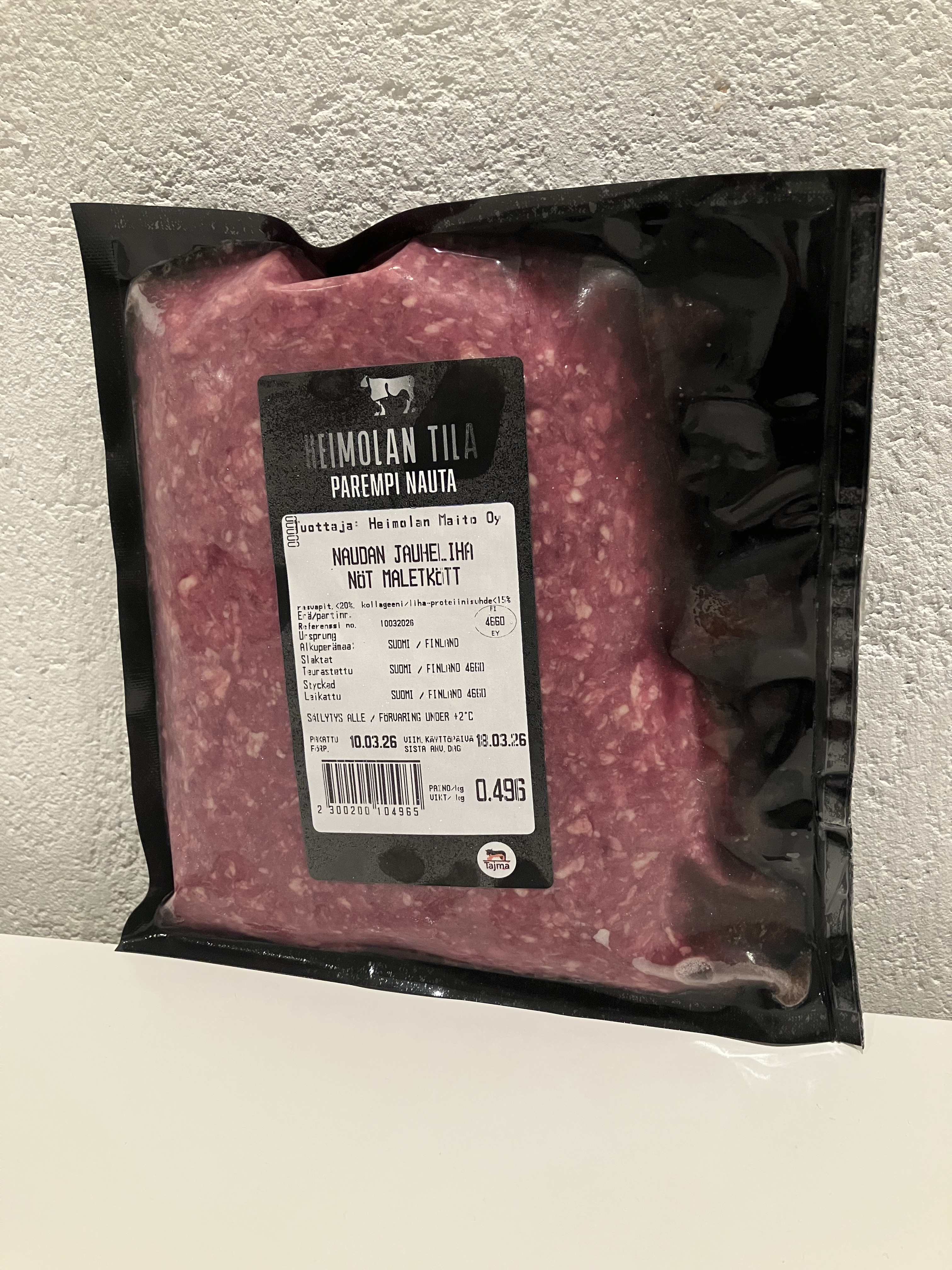 Parempi Nauta jauheliha n.500g pakaste - tuotettu Ylistarossa